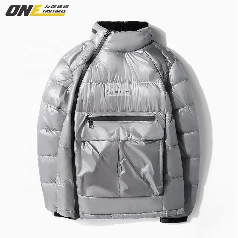 Мужская зимняя пуховая куртка, черная или красная водонепроницаемая пуховая куртка с капюшоном, блестящая теплая пуховая куртка, 2020