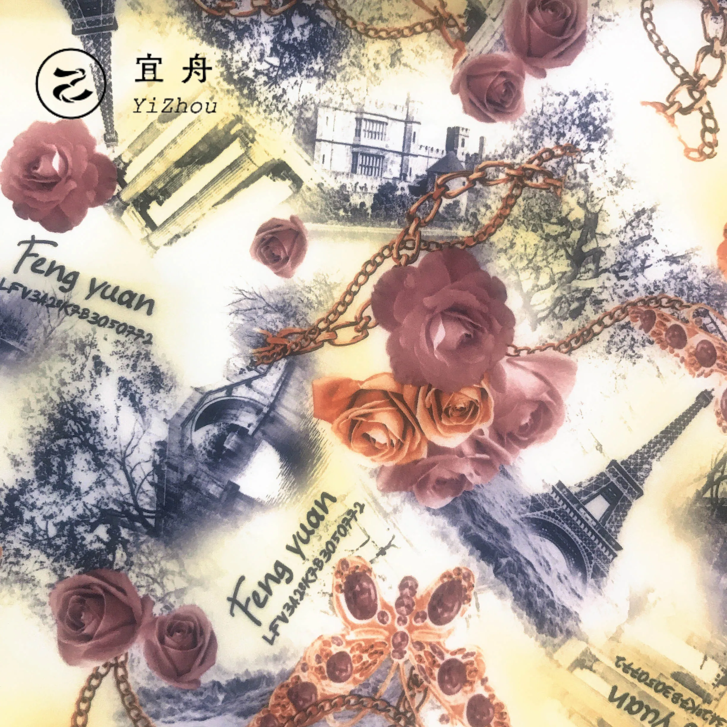 High density taffeta polyester floral printed fabric digital printing lining fabric for down coat jacket