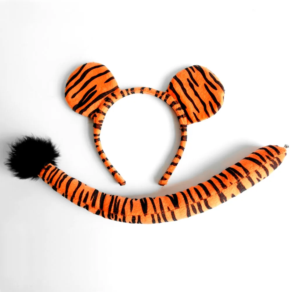2021 Wholesale Halloween tiger cosplay set kids children cartoon costume lovely animal set with tiger ear and tail