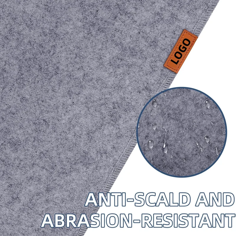 Large Felt Desk Protective Pad Mat 32'X16' Non-Slip Extended Gaming Mouse Pad Protector for Keyboard, Computer, Mouse, Laptop