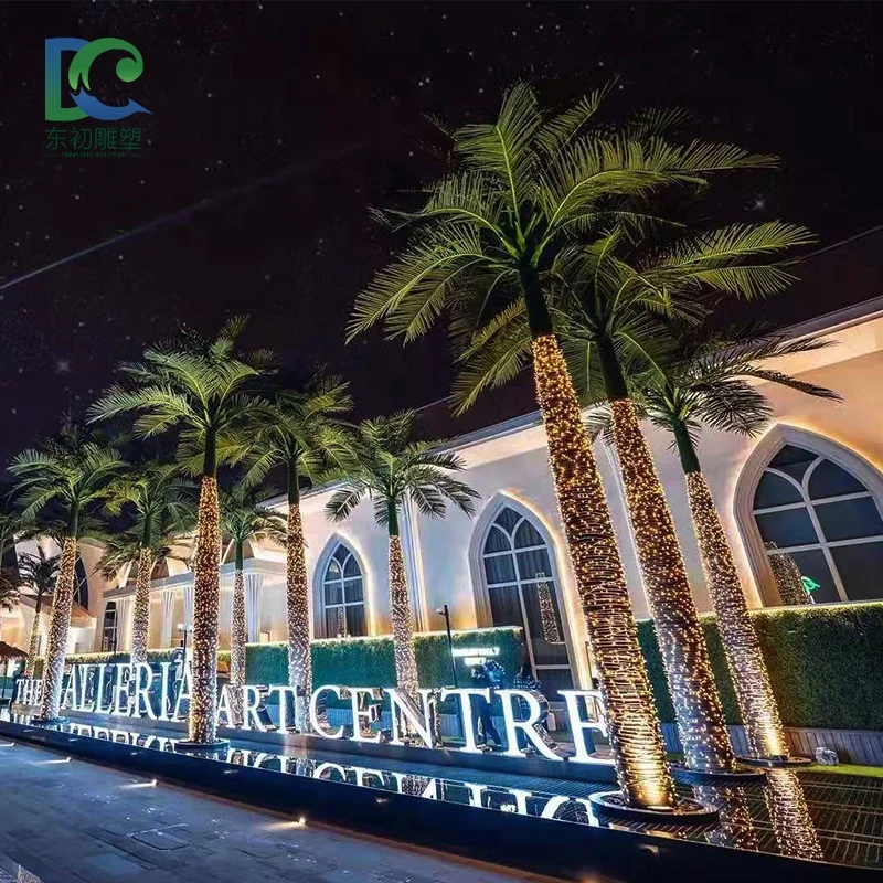 Professional factory make artificial coconut palm tree large outdoor artificial evergreen trees