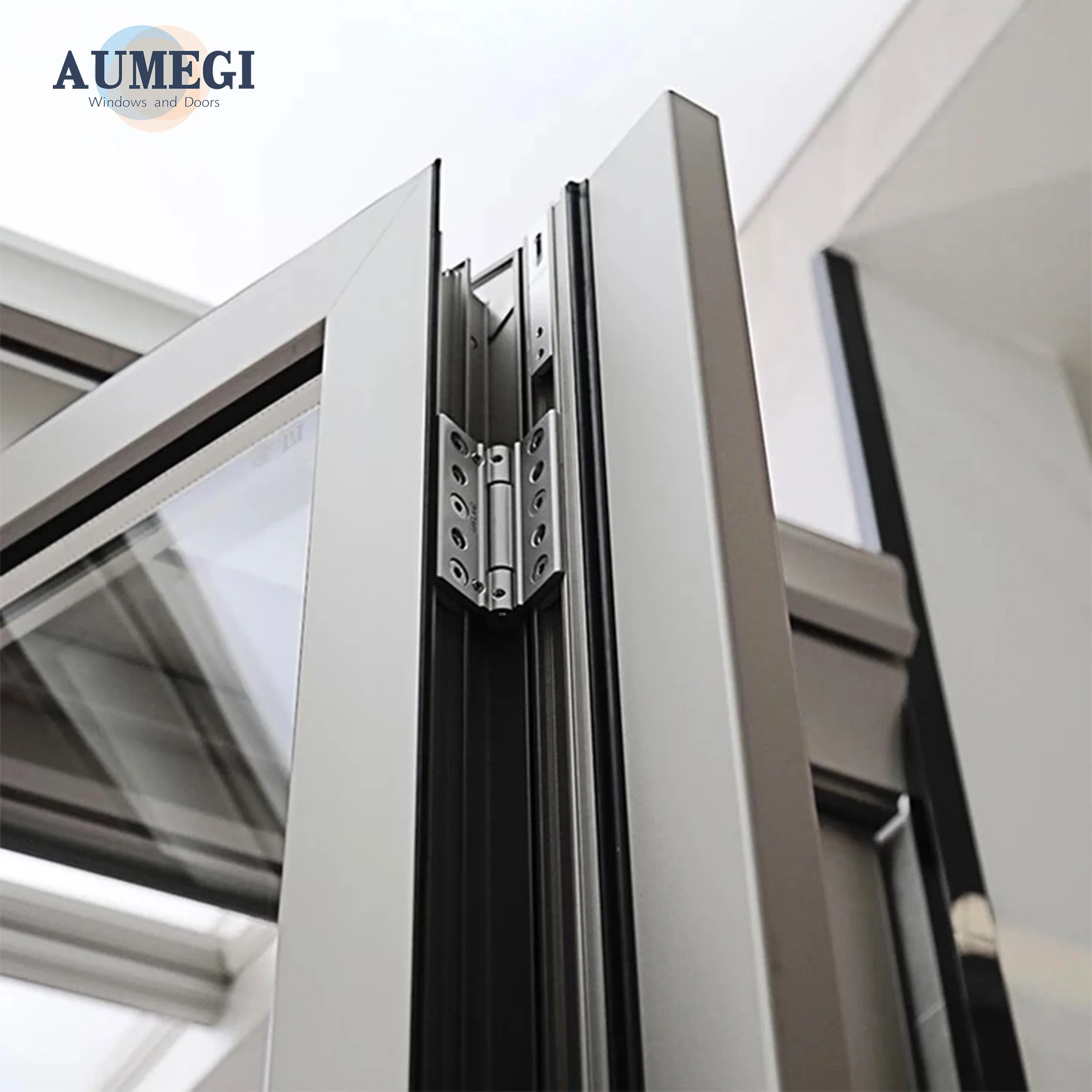 Modern Style Thermal Insulation Patio Folding Bifold Door Aluminum Fold Doors