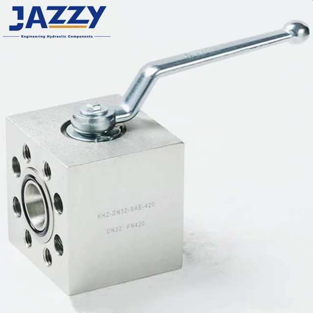 JAZZY KHF3/6 KHF3 Series Direct Mount SAE Flange Multi-way ball valve SAE Flange Hydraulic High Pressure Ball Valve