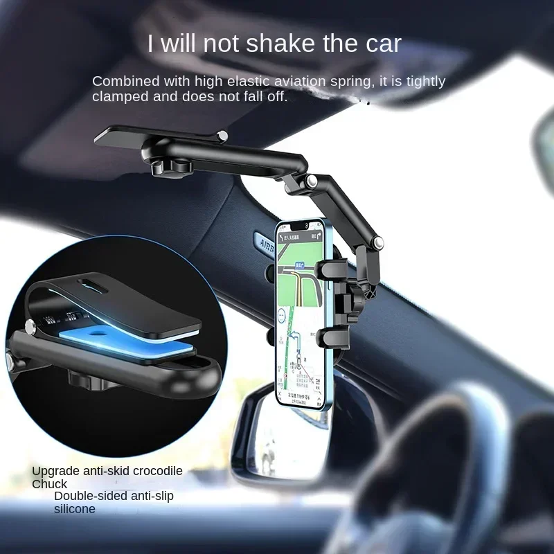 Multifunctional Car Phone Holder Sun Visor Rear Seat Camera Kitchen Table Phone Holder Car Interior Accessories