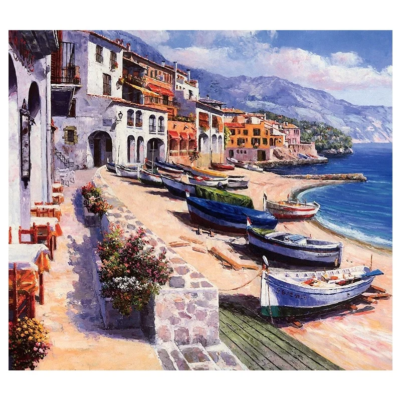 5D diamond DIY painting set  art architectural landscape set crystal art set home wall decoration  diamond painting