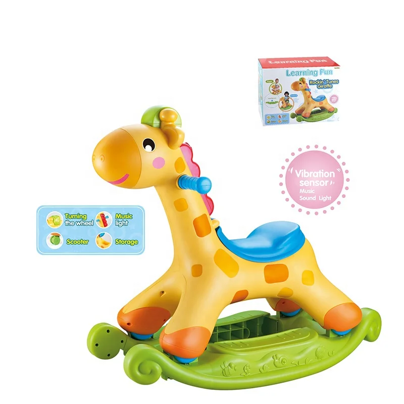 New arrival Funny giraffe Shape Kids Ride On Cars Little Ride-on Rocker&Scoot Giraffe 2 in 1 toys for kids