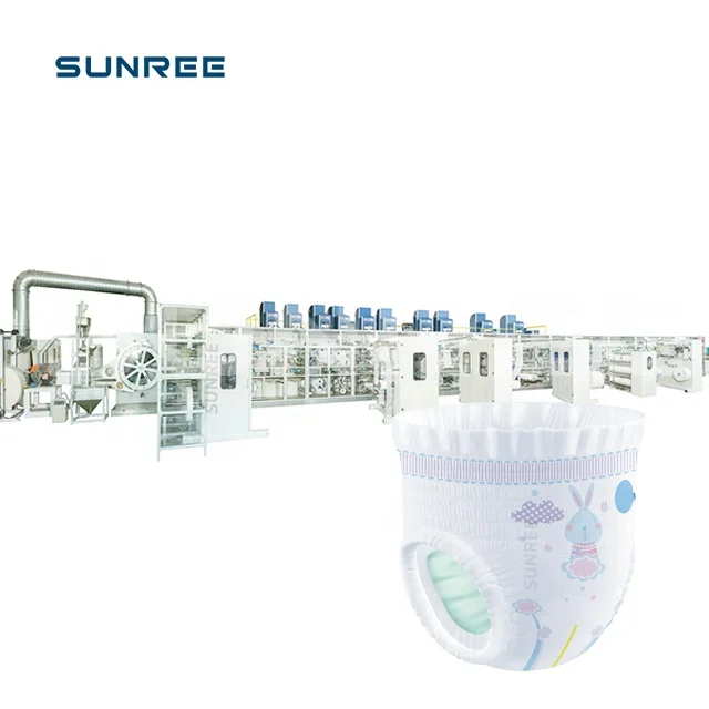 Direct Factory Price Fully Automatic T Q Type Pull Up Baby Diaper Making Machine