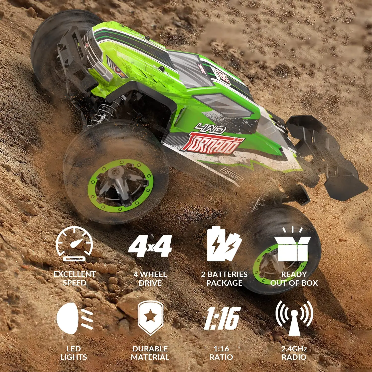 Wholesale High Speed RC Car 1/16 1:16 Scale RC Truck 2.4G 4WD Off Road Racing Car Toys Christmas Gifts 785-7