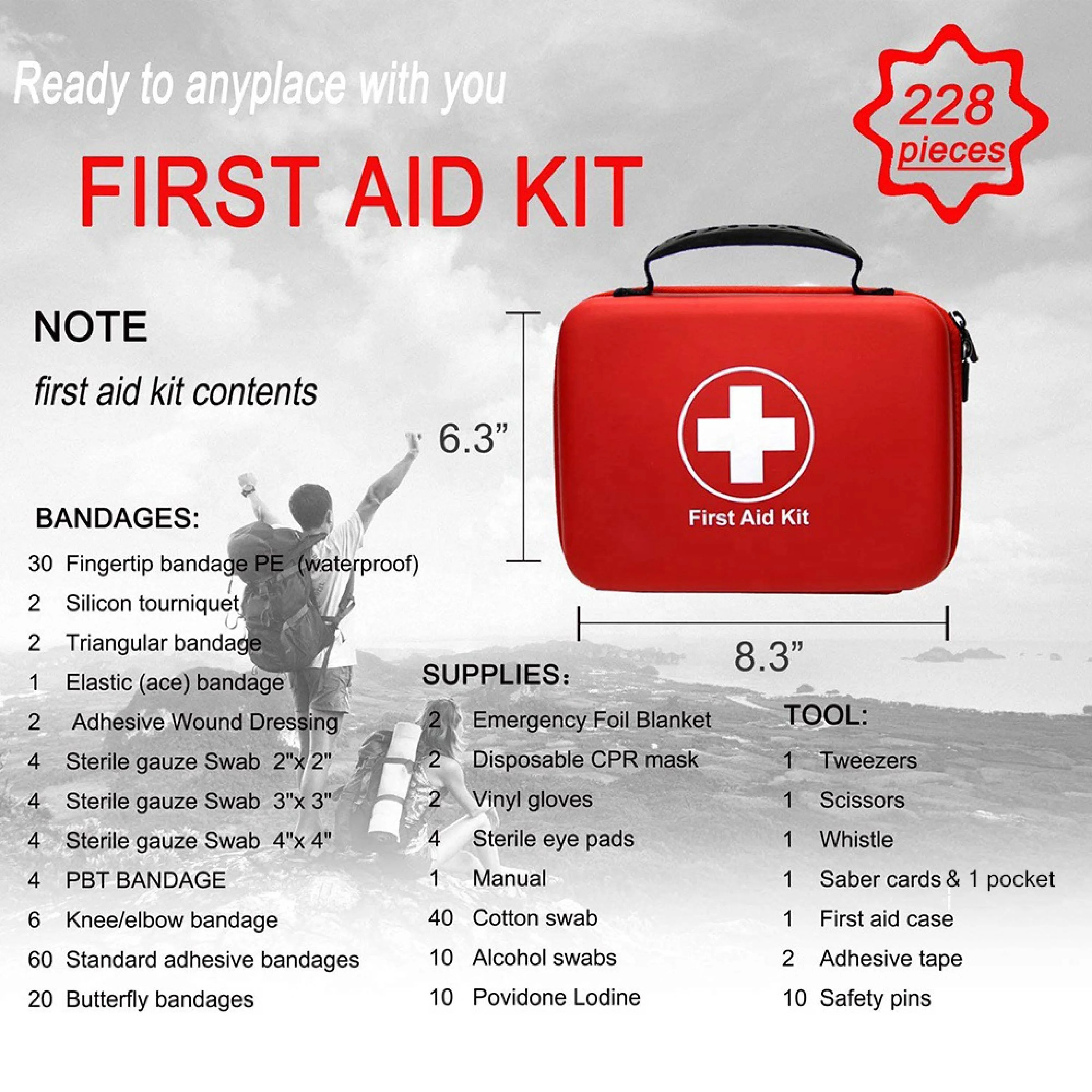 MEDICAL First Aid Kit For Home Car Warehouse & Offices Emergency First Aid Kit box
