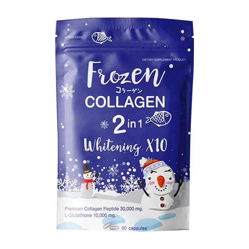 Factory customized frozen collagen peptide two-in-one  vitamins fruits whitening and hydrating antioxidant collagen capsule