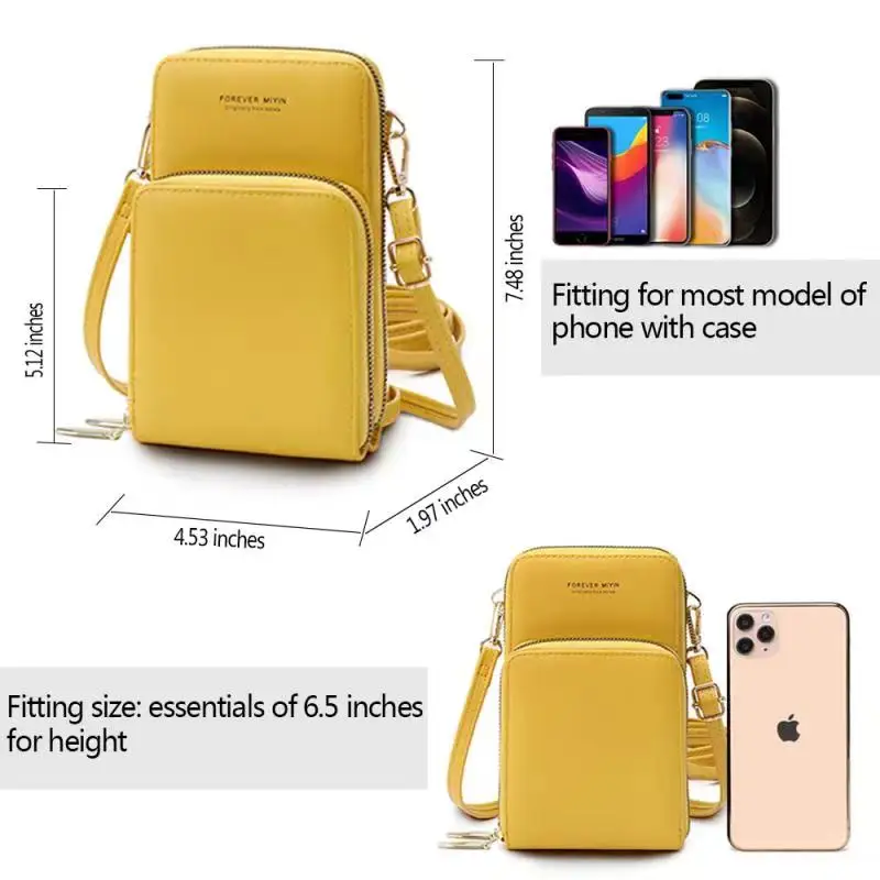 Умный чехол Carteras для плавательного телефона желтые кошельки из искусственной кожи мужской клатч радужного цвета Женский кошелек мобильного мини-сумочка