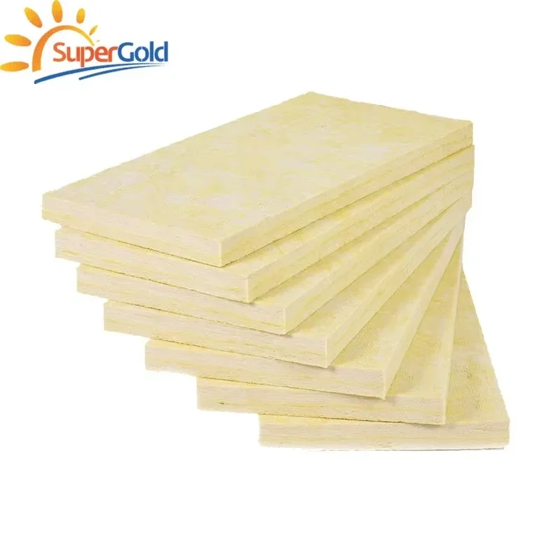 SuperGold Waterproof Glass Fiber Wool Board Thermal Insulation Materials Glass Wool Plate
