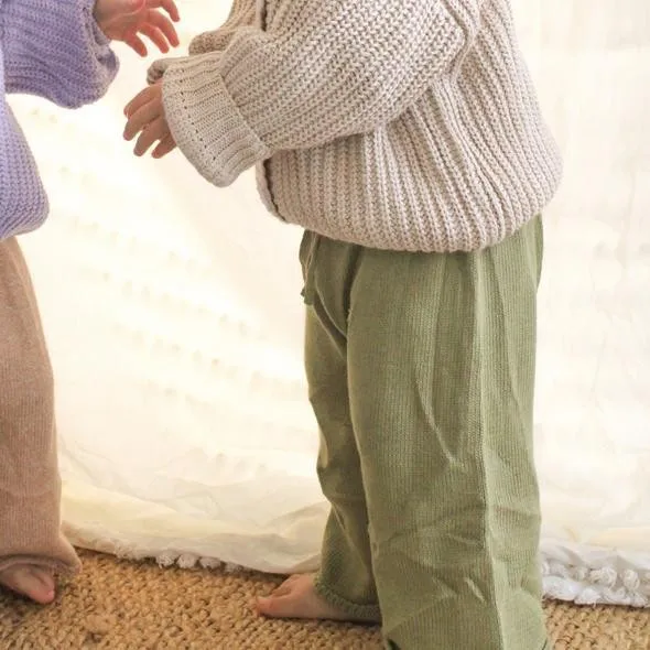 Toddler Sweat Suit Long Sleeve Crew Neck Pullover Straight Fit Pants Suit  knitwear sets 2 piece winter sweater pants set kids