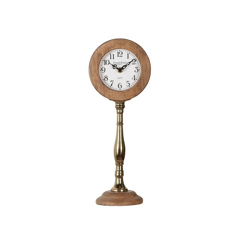 Factory Price Original Home Decor desktop stand Clocks Quartz Clock round Table Clock