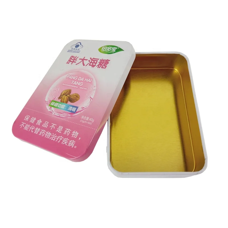 
Fancy Cans Mini RectangularTin Box for Chewing Gum or Poker Cards Custom Logo & Design Tinplate Case Food Grade Unlock Metal Box 