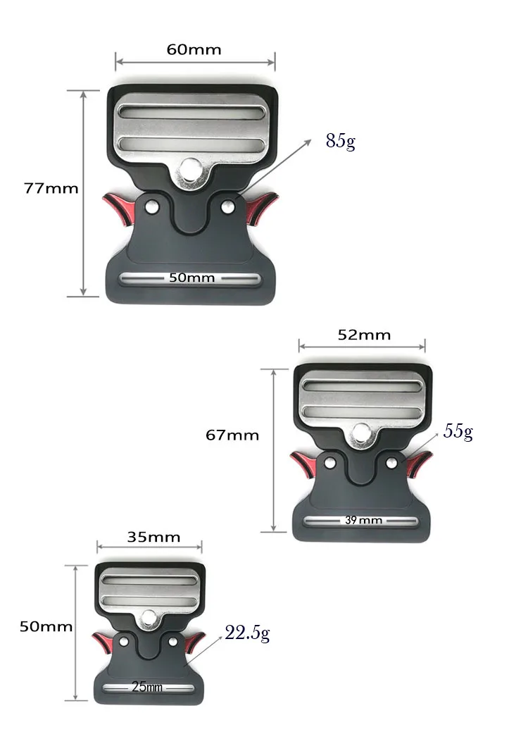 wholesale customize webbing  Space aluminum quick release buckle