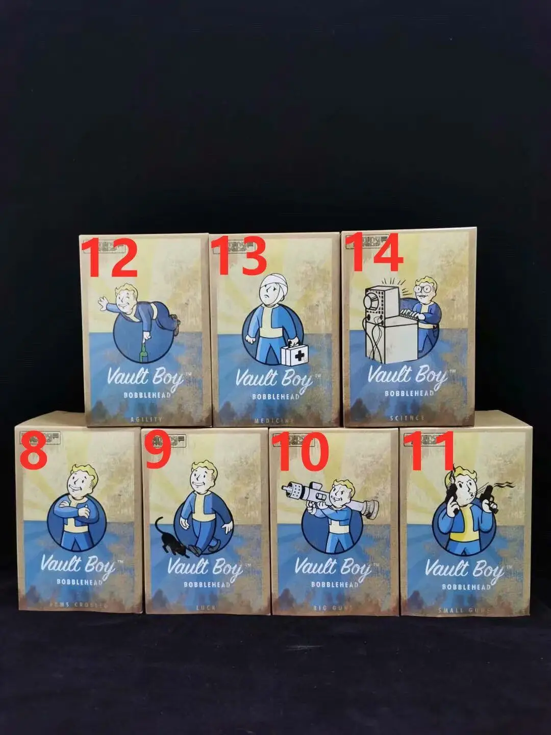 hot sell 28 style Classic Games Vault Boy Figure Toy With Box Fallout 4 1 2 3 Figure Q Version Cute Cartoon Model Doll