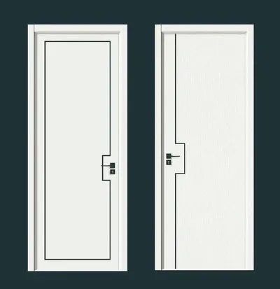 Modern design high-quality composite wood plastic door, waterproof PVC bathroom door
