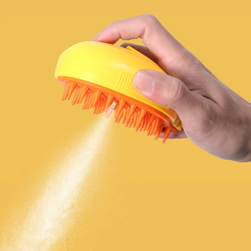 2024 2024 Dog banana shape  Pet Spray Massage Steamy Grooming Comb Usb One-touch Pet Cat Steam Brush