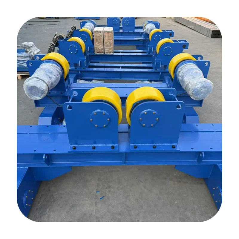 10ton Bolt Adjustable Welding Rotator Lead Screw Automatic Turning Rolls Rubber Roller Material Motor Bearing Engine Core