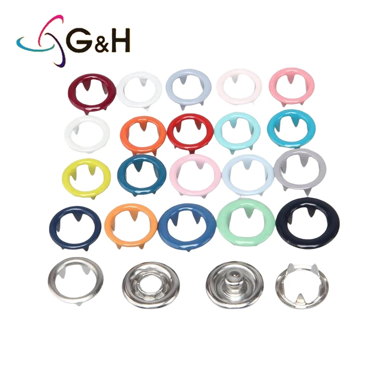 Hot sell 14mm 15mm 20mm 21mm snap button clothing ring prong snap button