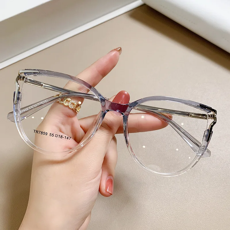 New Europe And America Fashion Women TR90 Cat Eye Optical Frames Glasses Eyewear For Ladies
