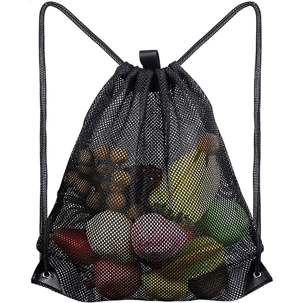 Wholesale Breathable Mesh drawstring mesh bag nylon Drawstring Backpack For Sports