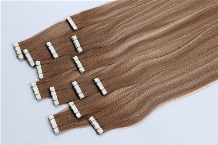 Hot Sale 12A Grade 100% European Virgin Unprocessed Double Drawn Tape In Hair Extensions Human Hair