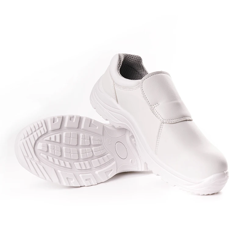 CE Certificate S2 White Chef Cleanroom Anti Slip Steel toe ESD medical Kitchen Safety Shoes