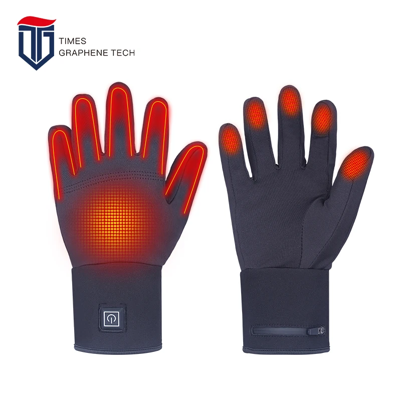 Snowmobile Horse Riding Heating Battery 7.4v Thin Heated Motorcycle Glove Rechargeable Man Ski Gloves Inner Heated Glove Liner