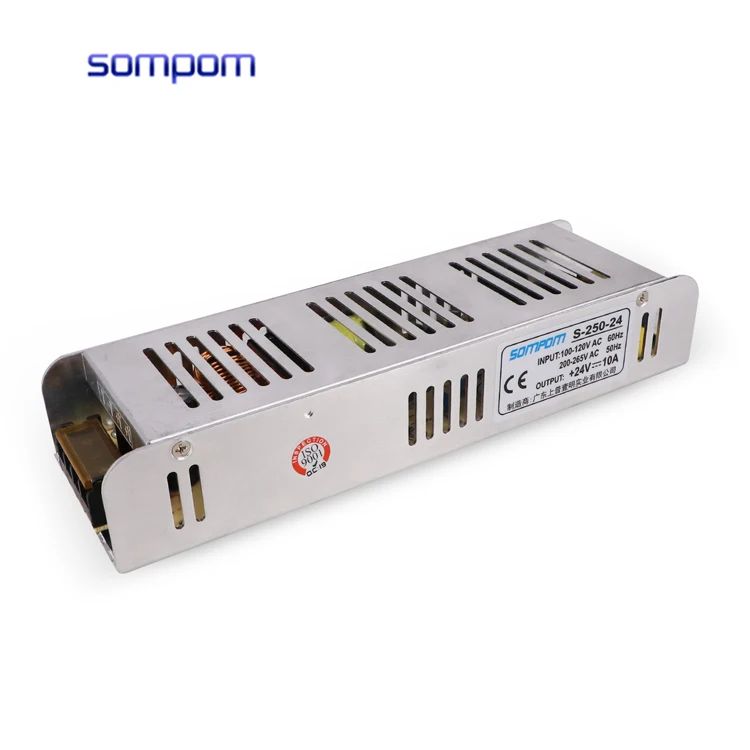 SOMPOM 110V 220V AC to DC 12V 20A Slim Led Lighting импульсный источник питания 12V 20Amp Светодиодная лента