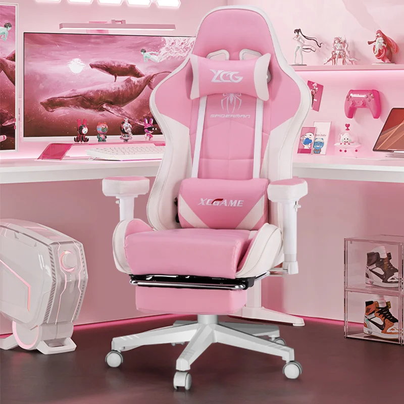 Custom Cheap Ergonomic Swivel Pu Leather Computer Game Chair Silla Gamer Racing Gaming Chair With Footrest