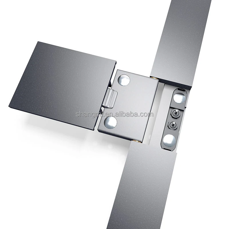 Factory Supply 50 KG Aluminum frame Pin hinges concealed Glass door hinge for Wardrobe