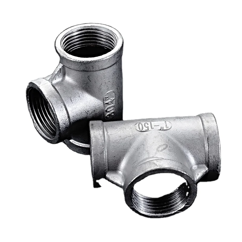Wholesale Ecost 304 Stainless Steel Female Equal Tee Fittings Steel Construction Fittings