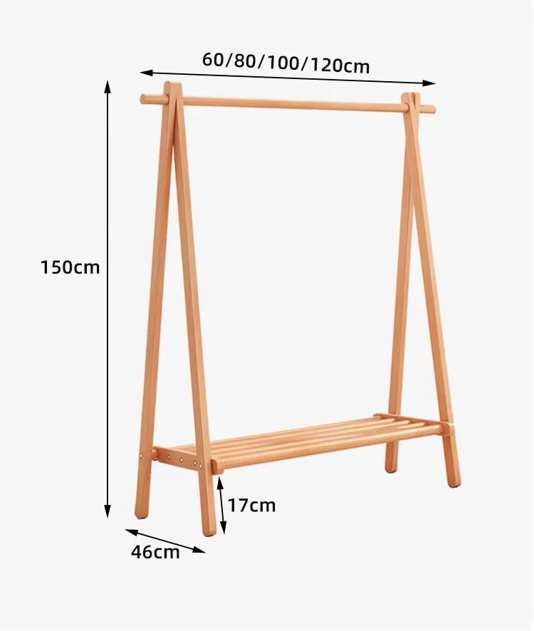 stand clothes tree with base board simple wooden cloth and hat racks folding clothes hangers