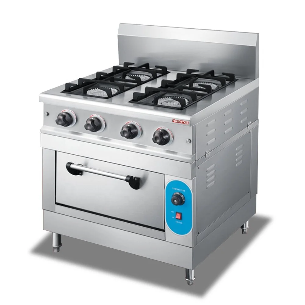 HGR-96E Commercial Freestanding Italian 6-burner gas range with electric oven