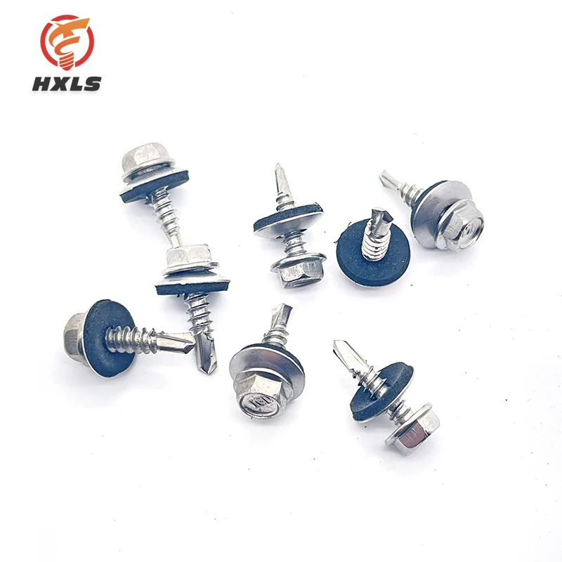 410 Steel Self-Drilling Screws With 12# Hex Washer Head Fast Shipping Zinc Finish Tapping