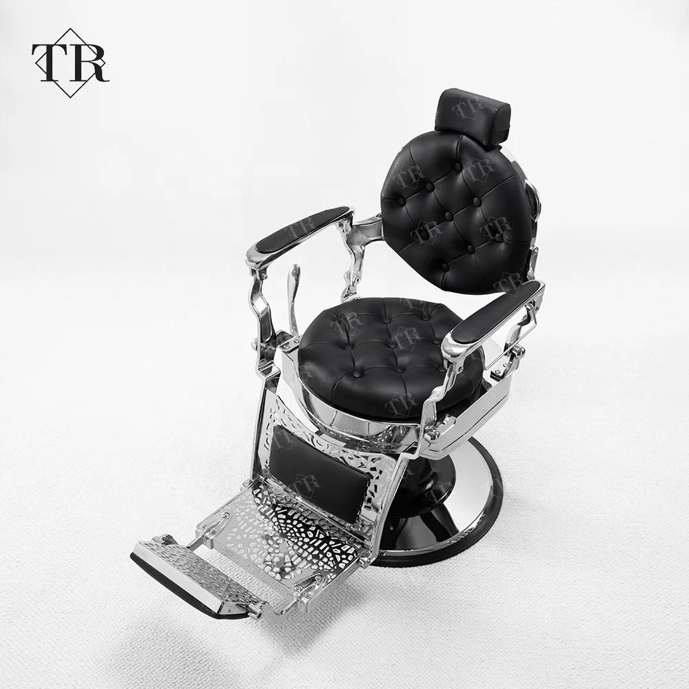 Hot sale elegant barber chair Classic design Salon furniture White leather Vintage barber chair Takara Belmont Barber chair