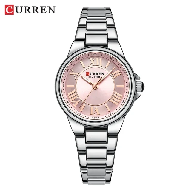 CURREN 9091 Women Quartz Watches Newest Arrival Design Lady Wristwatch For Female Luminous Hands Watch With Roman Numerals