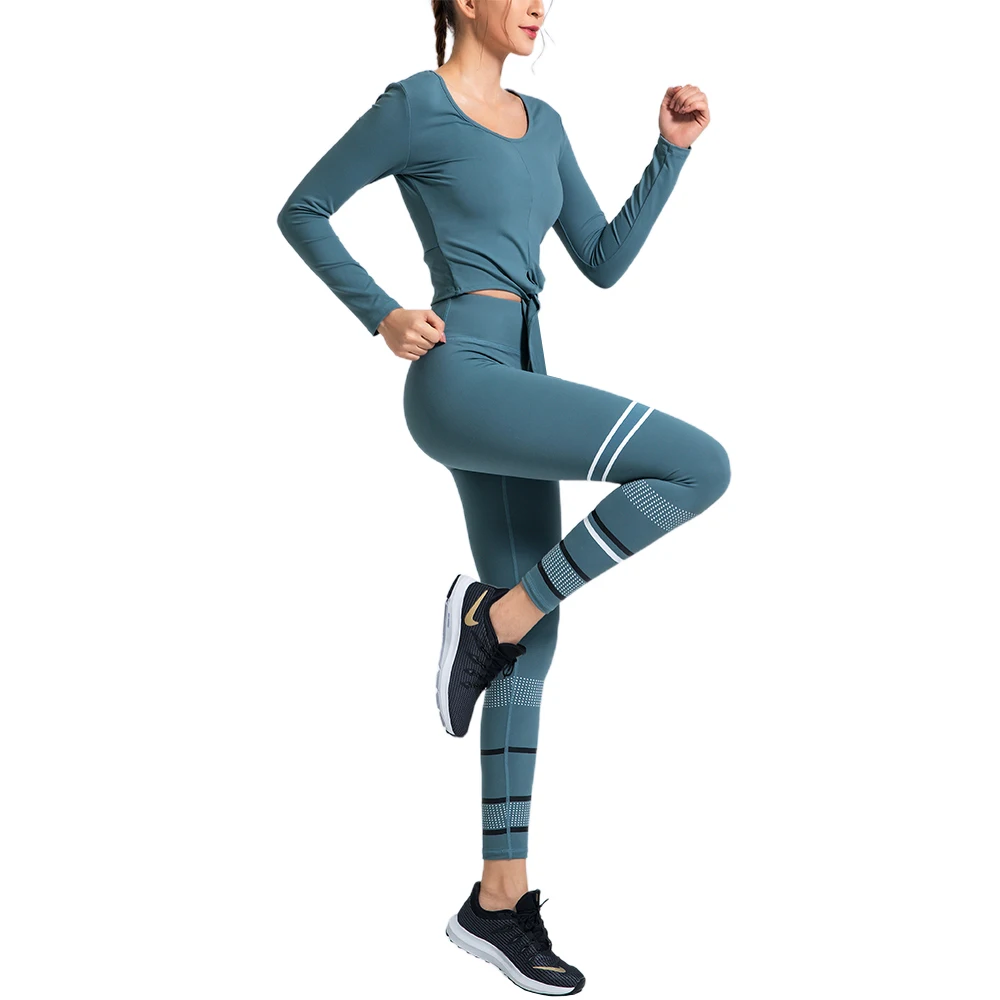 Yoga Wear Sports Suit Female Autumn And Winter Sexy Long-Sleeved Yoga Set Running Tight Quick-Drying Fitness Clothes