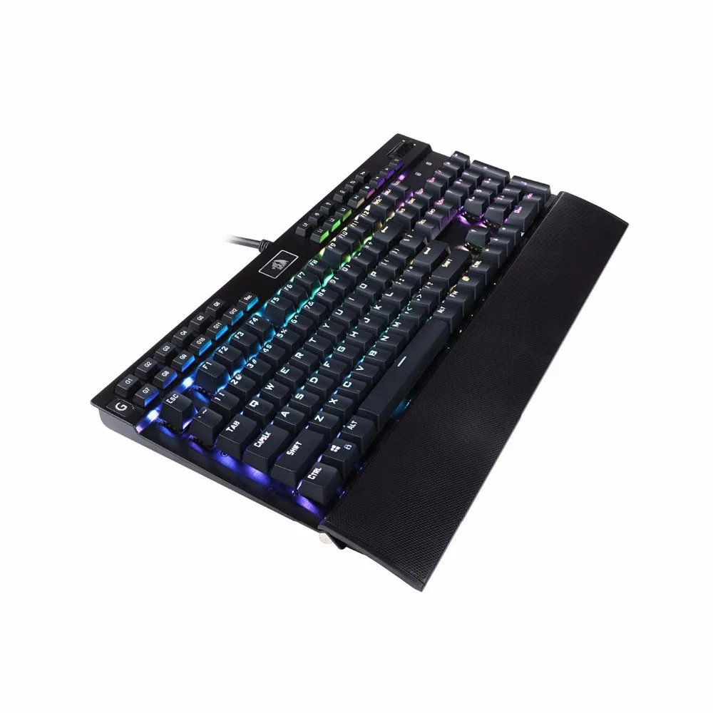 PC gamer 104 Keys RGB metal gaming mechanical keyboard with wrist rest for PC laptop computer