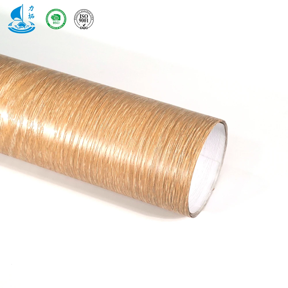 Factory Wholesale super Matte vacuum press walnut pvc film for curtain door