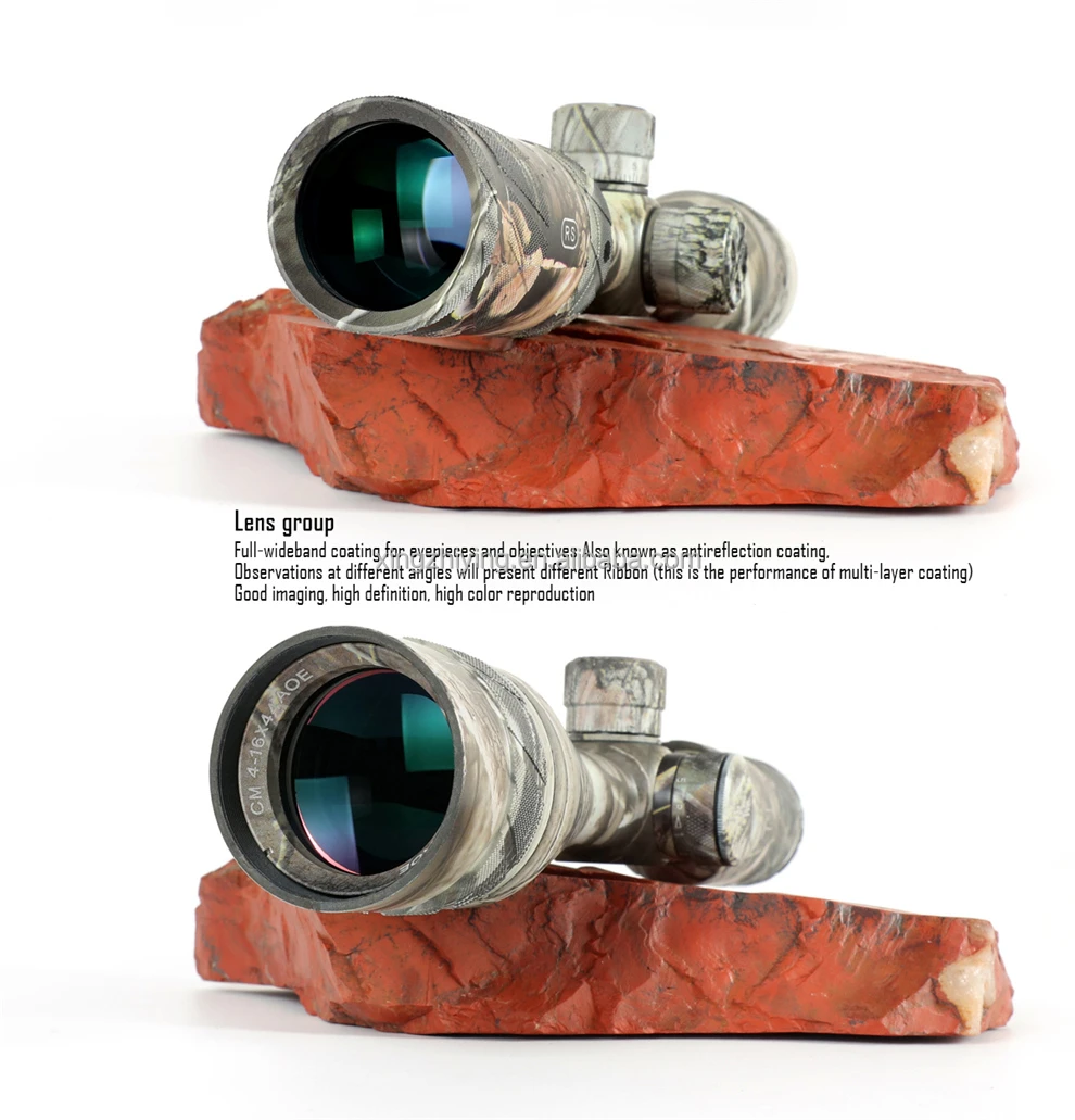 Tactical Scope Optical Sight CM 4-16x44 AOE 4-16X Optics Scopes Red Green Laser Sight For Outdoor Hunting