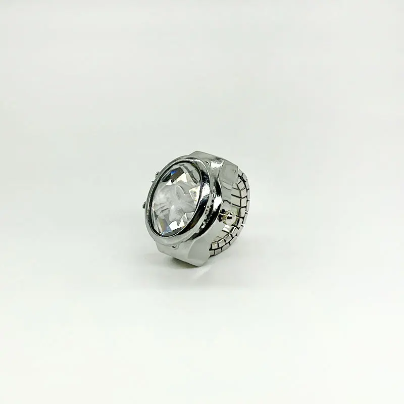 Gem Flower Can See Time Finger Watch Retro Hot Selling Temperament Ring Watch Women Wholesale Digital Finger Ring Watch