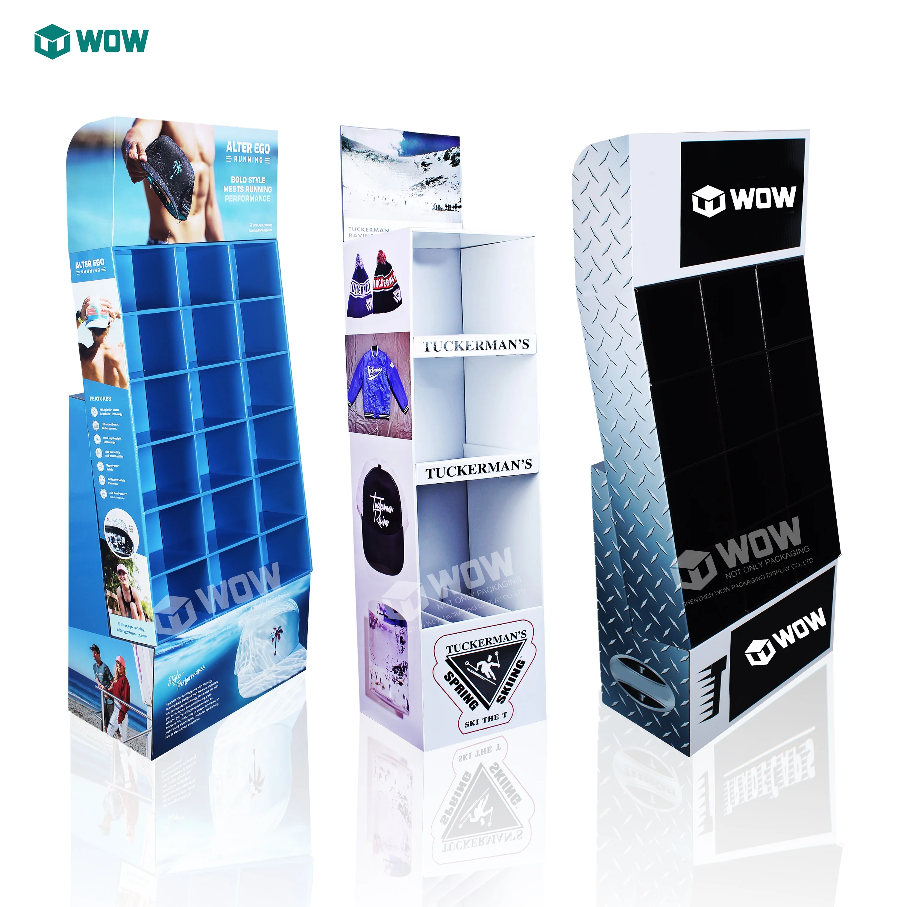 Corrugated Helmet Display Rack Retail Store Recyclable Cardboard POP Helmet Display Stand for Merchandising