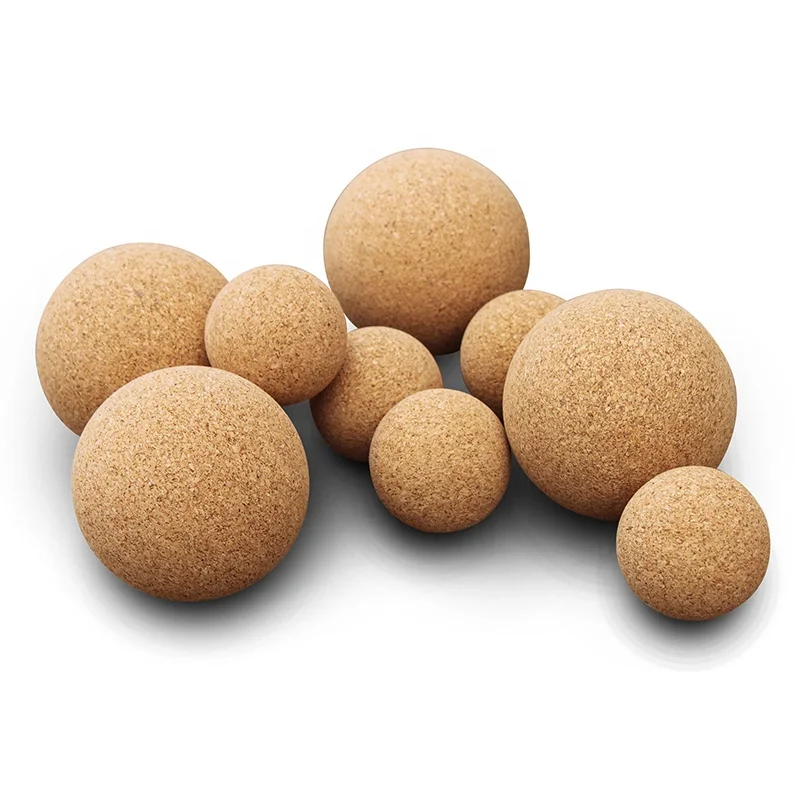 Wholesale Yoga Balance Ball Natural Cork Massage Ball For Neck Foot Massage Cork Ball