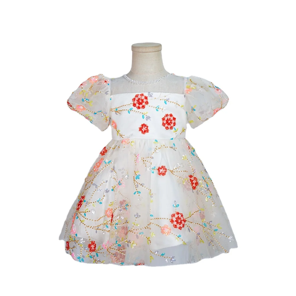 White Gown For Kids Flower Girl Dress For Kids 4-5 Frocks Girls