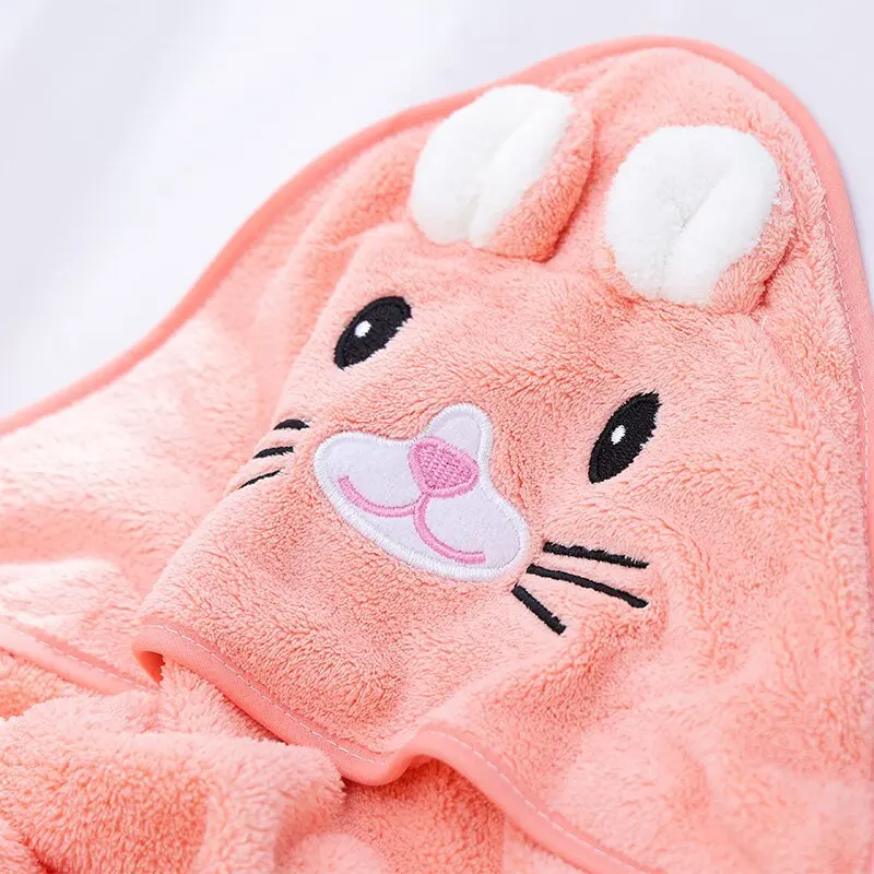 Thickness Baby Hooded Bath Shower Towel Cartoon Coral Fleece Infant Towels Blanket Newborn Baby Bathrobe