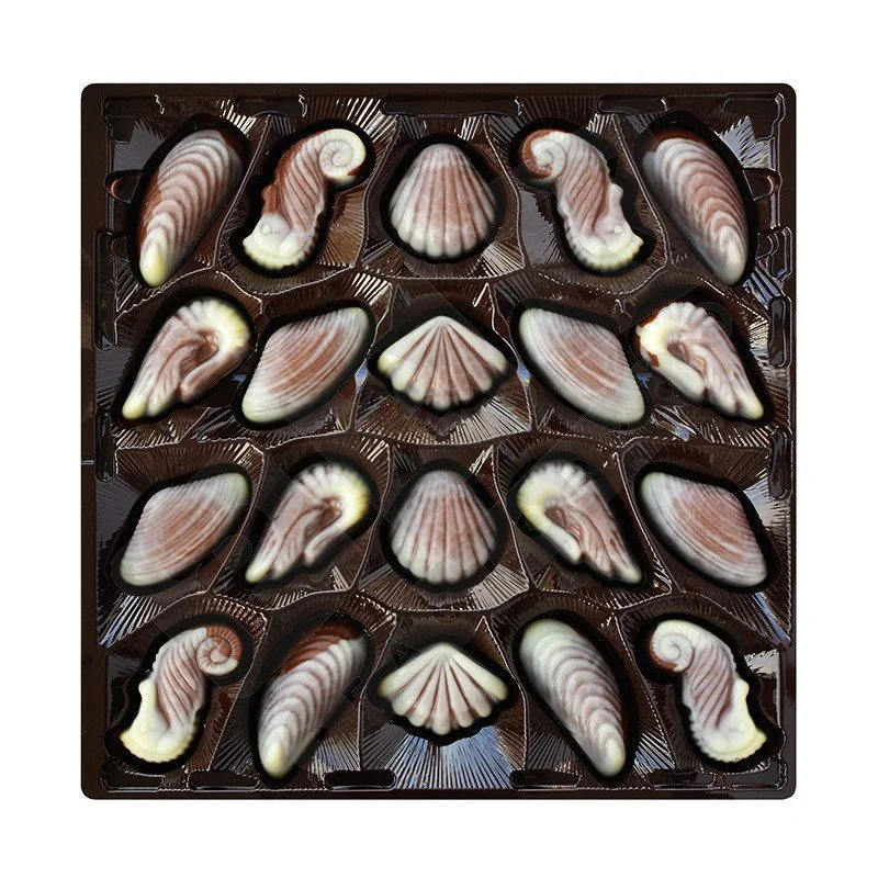 Gold Chocolate Packaging Box with Plastic Tray / Dividers Eco-friendly Paper HOT Custom Design Luxury Packaging  inner container