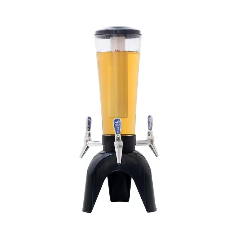 Wine Cannon Double Head 3L Beer Cannon Commercial Luminous Beer Machine Wine Tower Bar ktv Beer Barrel 5L Beverage Barrel